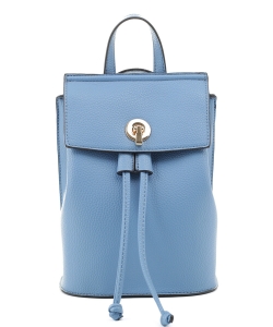 Fashion Convertible Drawstring Backpack 87646 LIGHT BLUE